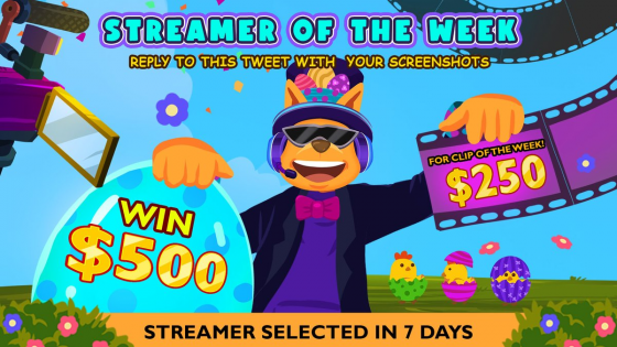 Roobet's Streamer of The Week. Join the race for a $500 priz